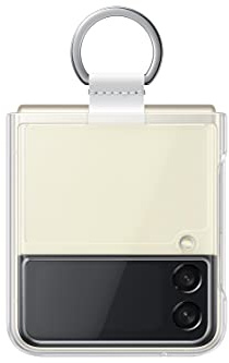 Samsung Galaxy Z Flip 3 - Custodia protettiva trasparente con anello, resistente, antiurto per smartphone, versione USA, trasparente