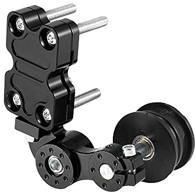 Motoforti Tendeur de chaîne en alliage d'aluminium noir pour motocross, moto tout-terrain, VTT