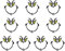 20 Stück Grinch Aufkleber, Face Decals, Vinyl DIY Dekorationen für Weihnachten, Home Project Party Supplies