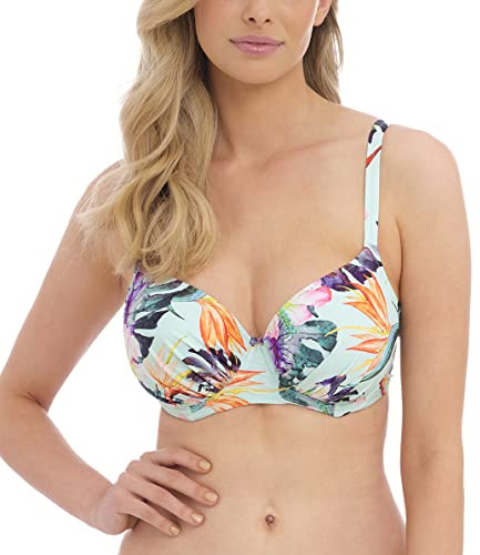Fantasie Women's Paradiso Underwire Gathered Full Cup Bikini Top, Soft Mint, 40FF