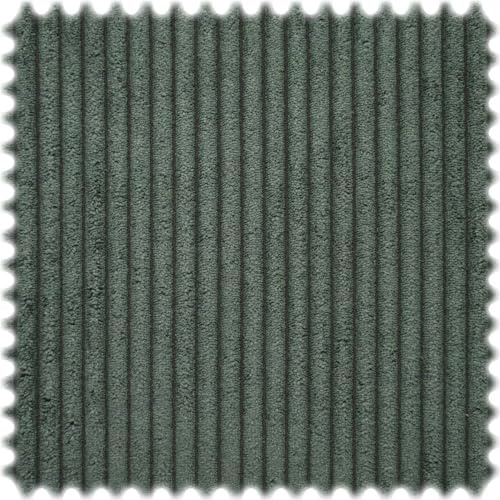 Heiro Breitcord Samt Möbelstoff - Meterware Kabelcord Polsterstoff mit Fleckschutz - Standard 100 by Oeko-TEX® - (Eukalyptus)