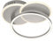 SellTec LED Deckenlampe rund, Stahl silber, 42x34cm Deckenleuchte | Farbtemperatur warmweiss | moderne Rahmenleuchte für Wohnzimmer, Schlafzimmer & Küche……