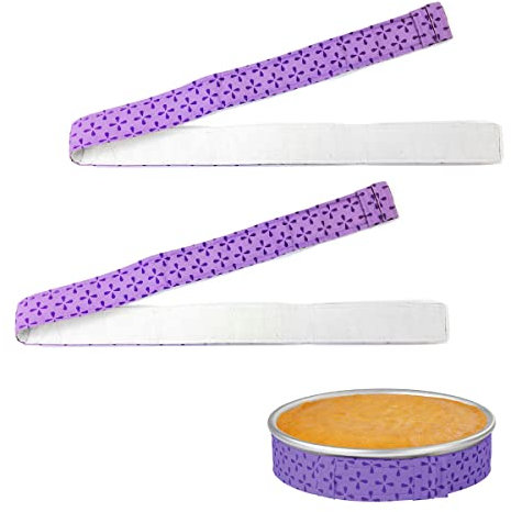 Jagowa 2 Pcs Baking Cake Strip Adjustable Anti-Deformation Fixing Belt Cake Pan Protection Strip for Baking Cakes Tools Baking Supplies