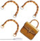 4 Pezzi Manici per Borse in Bambu, Maniglia per Borsa in bambù a Forma di U, Manici Bamboo per Borse Uncinetto Artigianale, Manici per Borse per Artigianale Fai da Te Maniglie Borsa Tote Borsetta