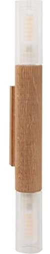 Zumaline Madera Up & Down Wall Light, Wood, 2X G9