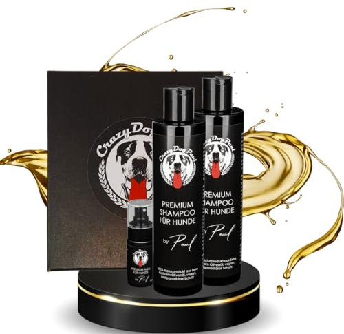 Premium Luxusfellpflege-Set für Ihren Hund - 2 x Hundeshampoo, 1 x Fellpflege