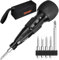 ERAVOR Cordless Electric Screwdriver Rechargeable Portable Mini Rotary Home Gadget，Automatic Manual All in one with LED Light and USB Charging Cable Black
