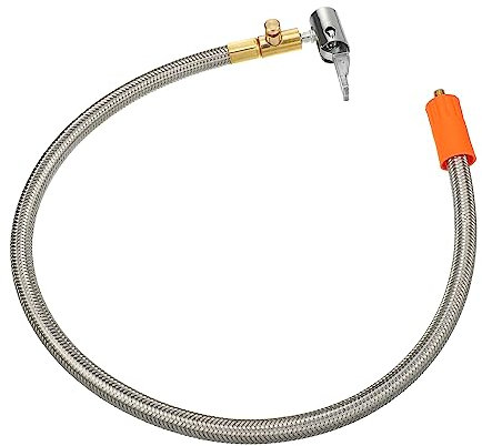 QUARKZMAN Flexibel Reifenfüll Schlauch Adapter M6 mit Entlüftungsventil 60 cm / 23,62 Zoll