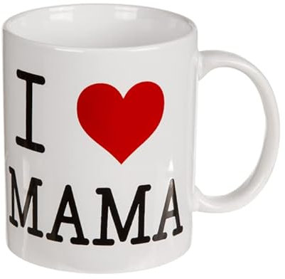 BLUECHOLON Tasse petit-déjeuner, tasse en céramique Maman, Papa, Papa, Super Mama (I Love Mama)