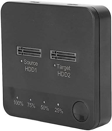 M.2 SSD Duplicator Cloner Dockingstation, Dual Bay PCIe M.2 SATA SSD zu USB Adaptergehäuse, 1 Gbit/s Bandbreite, 2 TB Kapazität, Passend für 2230 22242 2260 2280 22110