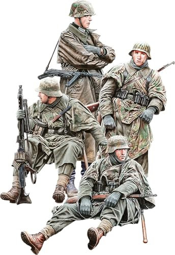 MiniArt 35411 1:35 Figuren Deutsche Soldaten mifahrend 1944(4) - originalgetreue Nachbildung, Modellbau, Plastik Bausatz, Basteln, Hobby, Kleben, Modellbausatz, Zusammenbauen, unlackiert