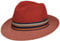 Lipodo Chapeau en Paille Corinaldo Bogart Homme - Made in Italy de Soleil avec Ruban Gros Grain Été Printemps-été - M (56-57 cm) Rouge