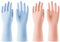 COOLJOB 2 Pairs Thickened Rubber Gloves with Cotton Lining & Non-slip Grip, Colorful Household Long Lasting Dishwashing Gloves for Kitchen & Bathroom Cleaning, Orange & Blue, Small
