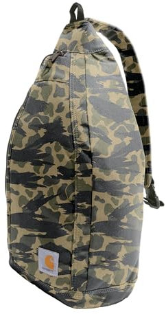 Carhartt Unisex-Erwachsene Durable Bag, Backpack with Side Release Buckle, Tablet Sleeve and Adjustable Strap Sling, Crossbody-Rucksack (Blind Duck Camo), One Size