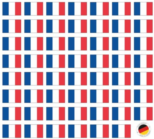 Samunshi® Aufkleber Set Frankreich Fahnen Auto Aufkleber Sticker 55 Flaggen Set je 5cm breit - Länderflaggen Natiaonflahnen Länderfahnen - Camper Fahrrad Auto Motorrad