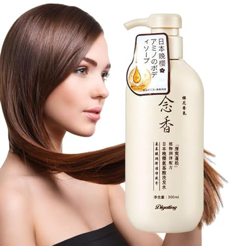 Japanisches Shampoo Und Spülung | Sakura Japanisches Shampoo Gegen Haarausfall - 300 Ml Nährendes Kopfhaut- -Shampoo, Feuchtigkeitsspendendes Reparatur- -Haarwuchs-Shampoo Für Tief Genährtes