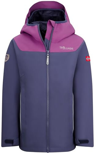 Trollkids Kinder Girls Bergen Jacke, violet blue-mallow pink, 152