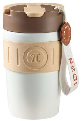 Vllcsla Gourde Isotherme 400 ml avec Couvercle en Paille, Bouteille d’eau en Acier Inoxydable Bouteille Isotherme avec Grand Bec Verseur pour école et Travail