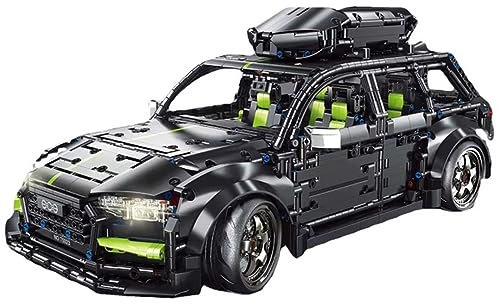 BAUNKO Kit de Blocs de Construction de Voiture pour RS6, 2896 Pièces Construction de Modèles de Voiture de Sport, Jouets de Construction de Véhicules de Collection pour Enfants Adultes