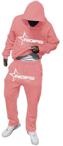 Générique Ensemble de Jogging NOFS Y2K Homme, 2 Pièces Cortez Tracksuit, Légère Ensemble de Survêtement Unisexe, Sweat à Capuche et Pantalon de Sport, Style Streetwear Hip Hop 2024