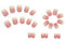 24 Pcs Faux Ongles Court Carrés Français Nude Rose Gradient Ongles à Coller Naturel Acrylique Bâton sur Les Ongles avec Autocollants Adhesif Square Faux Ongles Ballerine Press on Nails Art Couverture