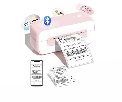 Phomemo Bluetooth Thermal Shipping Label Printer,2024 Upgrade 4x6 Desktop Thermal Label Printer for Shipping Packages/Small Business/Office/Home,Compatible with Amazon,Ebay,Shopify,Etsy,UPS,FedEx