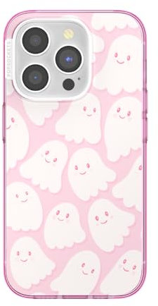 PopSockets iPhone 15 Pro Hülle Kompatibel mit MagSafe, Handyhülle für iPhone 15 Pro, kabellos aufladbar, nur Hülle - Kawai Ghosties