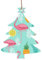 Weihnachtsschmuck mit Flamingo-Motiv, aus Holz, 2 Stück, Weihnachtsbaumschmuck, hängende Dekoration