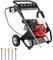WSIKGHU Nettoyeur haute pression à essence 7,5 CV avec lance haute pression + 5 embouts + kit de tuyau de 8 m - Kit de nettoyage haute pression professionnel pour terrasses, voitures et jardins