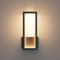 Klighten Wandleuchte LED Innen, 12W 900LM Mordern Wandlampe Eckig, Dekorative Wandleuchte Für Schlafzimmer Wohnzimmer Korridor Treppenhaus, 27cm, Warmweiß 3000K, Schwarz