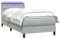 vidaXL Boxspringbett mit Matratze Hellgrau 90x220 cm Samt, Bett, Bettrahmen, Einzelbett, Schlafzimmermöbel, Lattenrost, Samtbett, Polsterbett