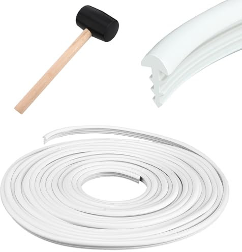 Preboun Blocco per piscina da 18,3 m Rotolo di blocco per piscina bianca Liner Bead Wedge Lock Flessibile Perline Pool Liner Clip Bead Lock per piscina fuori terra interrata Piscina in fibra di vetro