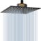 Voolan Soffione Doccia a Pioggia con Filtro, Soffione Doccia a Pioggia Grande ad Alto Flusso in Acciaio Inossidabile, Filtro per Soffione Doccia a Cascata per Acqua Dura (25cm Nero)