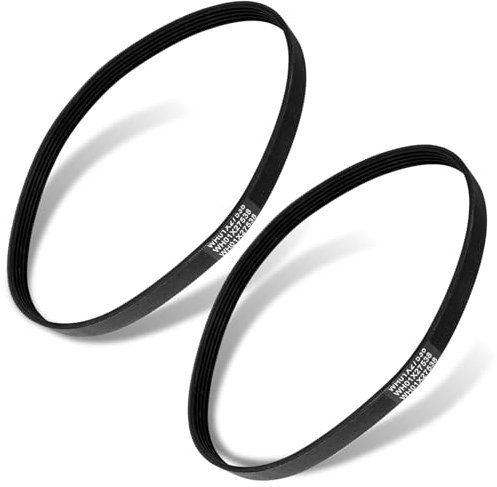 Lot de 2 courroies d'entraînement WH01X27538 compatibles avec machines à laver GE & Hotpoint, remplace AP6328256, 4587903, PS12299369, 290D1101P005 (55,9 cm de long, 5 nervures, 4 rainures)