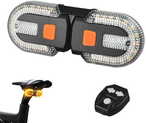 E Scooter Blinker, XPJBKC 5 Modi USB Wiederaufladbare E Roller Blinker Hinten mit Fernbedienung, Wasserdicht LED Rücklicht für Ebike E-Scooter