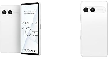 Sony Xperia 10 VII - 6,1 Pouces 19,5:9 OLED avec 120 Hz, Batterie 5 000 mAh, Objectif Ultra Grand Angle 16 mm, Audio 3,5 mm, Android 15, IP65/68, Blanc + Coque