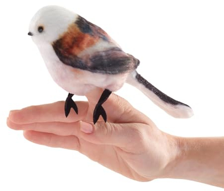 Folkmanis Mini Long-Tailed Tit Finger Puppet