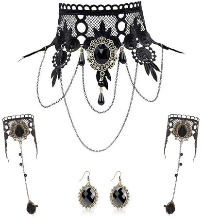 Xanthelle Steampunk Damen, Vampir Kostüm Damen Gothic Schmuck Für Vampire Necklace Vampire Accessoires
