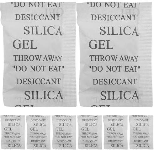 minkissy Sachets de Gel de Silice 5 G Transparents, Lot de 50 Absorbeurs D’humidité pour Aliments, Bijoux, Chaussures et Appareils Électroniques, Contrôle de L’humidité, Sachets
