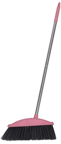 OSALADI Outdoor Broom with Long Ladle Handled Broom, Stainless Steel and Plastic Material, Easy to Sweep Debris and Dust, for Garages and Shops, Convenient Storage Home Cleaning Device