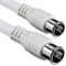 1aTTack SAT Anschluss Kabel Antennenkabel Quick F-Stecker auf Quick F-Stecker doppelt geschirmt (Al Folienschirmung + Geflecht) 100db Stecker undKupplung zu 100% geschirmt mit Schirmblech 3,75 Meter weiss