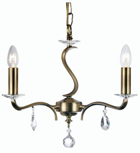 Oaks Lighting 227/3 ab Cobra Antik Messing 3 Lampe Anhänger Deckenleuchte