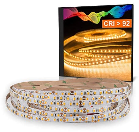 Mextronic LED Streifen LED Band LED Strip 2835 Warmweiß (2700K) CRI 92 72W 5 Meter 12V IP20