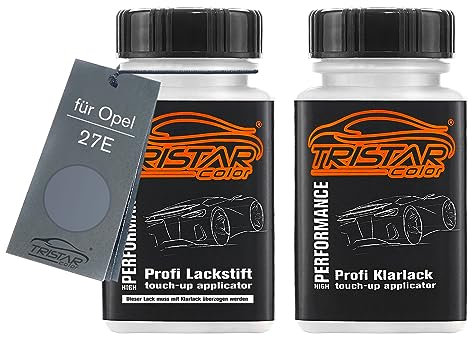 TRISTARcolor Autolack Lackstift Set für Opel 27E Cub Blue Metallic Basislack Klarlack je 50ml