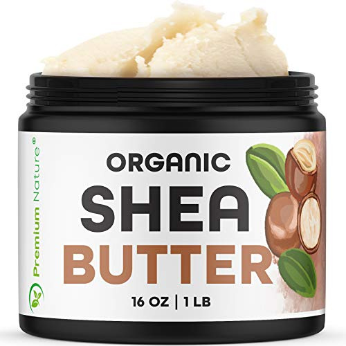 Pure Shea Butter Raw Organic for Skin Pure Virgin Unrefined Body Lotion Stretch Mark Skin Care Scar Cream Organic Shea Butter Raw Unrefined African Shae Manteca de Karite Organica Pura 16 oz