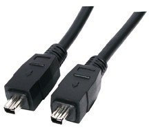 World of Data 1m Firewire Cable (4-4) - 4-pin to 4-pin - IEEE1394 - iLink - Video - Camcorder - DV - 400 - Male to Male