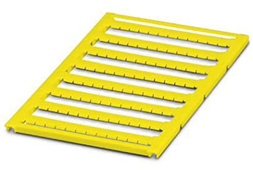 PHOENIX CONTACT UC-TMF 5 YE Marker für Klemmen, 5.2mm für Klemmenbreite, 4.6 mm x 5.1mm Schriftfeldgröße, 96 Einzelschilder, Gelb, 10 Stück