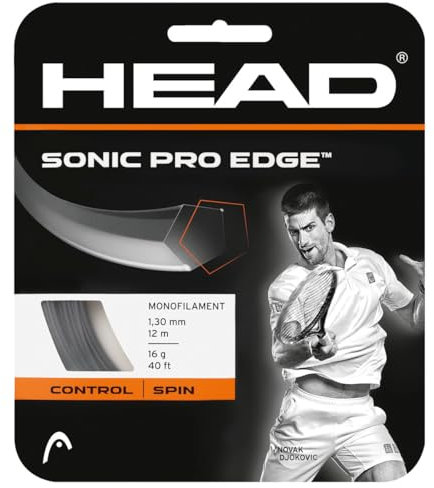 HEAD Set Sonic PRO Edge, Racchetta da Tennis Unisex Adulto, Antracite, 16