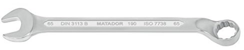 MATADOR Ringmaulschlüssel 65 mm | Ringschlüssel gekröpft | Schraubenschlüssel | Gabelringschlüssel DIN 3113 Form B | Spanner | MATADOR Werkzeug Nr. 01900650