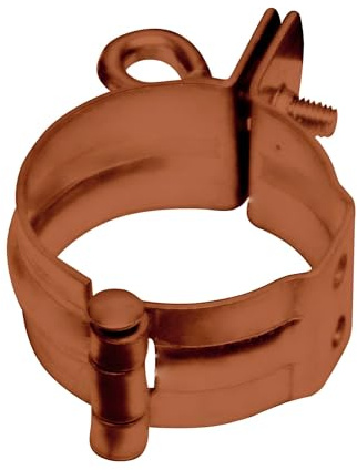 INEFA Rohrschelle für Schraubmontage DN50 / 50mm Braun | Kunststoffbeschichteter Stahl, Fallrohr Befestigung, Dachrinnenzubehör